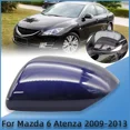 thumbnail image 2 of Pearl Black LH-Rearview Mirror Cover Door Mirror Cap Housing Shell Wing Side Mirror For Mazda 6 GH Atenza 2009 2010 2011 2012 2013 With Lamp, 2 of 7