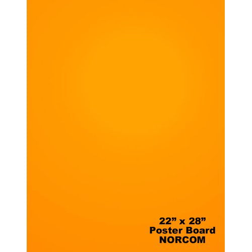Office Depot Brand Dual Color Poster Board 14 x 22 BlackOrange
