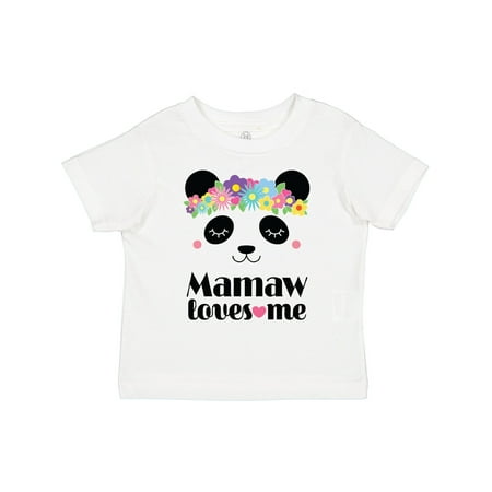 

Inktastic Mamaw Loves Me Panda for Girls Gift Toddler Toddler Girl T-Shirt