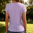 thumbnail image 7 of TaTaai Women's Summer Base Layer Top Short Sleeve V-Neck Mesh Fabric Ribbed Knit Casual Slim Fit Multi-Color T-Shirt Gift, 7 of 7