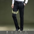 thumbnail image 4 of HOOMEUMY Men's Classic Fit Stretch Padded Straight Leg Dress Pants with Zipper Pockets Business Office Trousers Black 34, 4 of 9