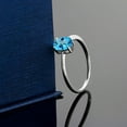 thumbnail image 3 of Gem Stone King 10K White Gold American Blue Mystic Topaz Solitaire Engagement Ring | 1.00 Cttw | Oval 7X5MM | Gemstone November Birthstone | Wedding Engagement Anniversary Promise Ring for Women, 3 of 3