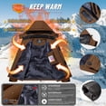 thumbnail image 6 of TACVASEN Men's Winter Waterproof Ski Jackets with Hooded Windproof Fleece Warm Snow Coat with Multi-Pockets For Hiking and Snowboarding Coffee S, 6 of 7