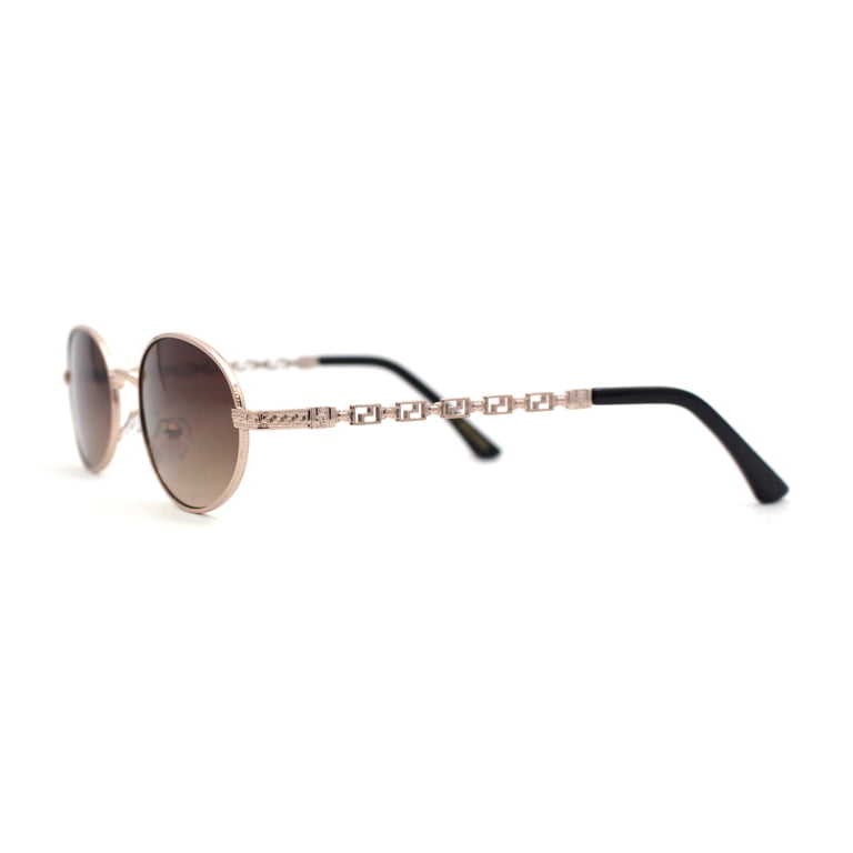 Oval Round Hipster Retro Metal Rim Luxury Pimp Sunglasses  display picture 2