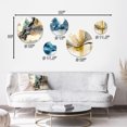 thumbnail image 4 of Designart "Jazz Rhythms In Shades Of Gray IV" Abstract Liquid Ink Metal Wall Art Set of 5 Piece, 4 of 5