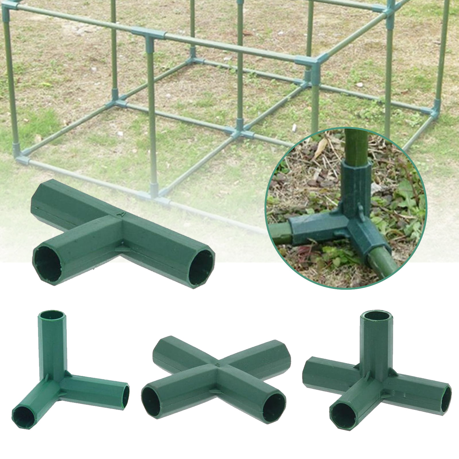 thelastplanet 3 Pcs 16mm PVC Fitting 5 Types Build Heavy Duty Greenhouse Frame Furniture Connectors