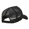 thumbnail image 4 of Smile Face Logo Heat Transfer Solid Cotton Twill 5 Panel Mesh Cap - Black OSFM, 4 of 5