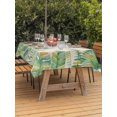 thumbnail image 3 of Outdoor Tablecloth with Umbrella Hole for Patio/Picnic/Party/Camping, Summer Palm Leaves Waterproof Table Cloth Rectangle Table Cover Washable, Watercolor Tropical Leaf Botanical Beige (52"x 70"), 3 of 8