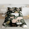 thumbnail image 2 of Homewish Chic Flowers 3 Pieces Queen Comforter Set For Kids Teens Adults,Spring Garden Ultra Soft Bedding Sets,Abstract Retro Vintage Bedding Comforter Set,Ultra Soft Home Decor,Reversible, 2 of 8