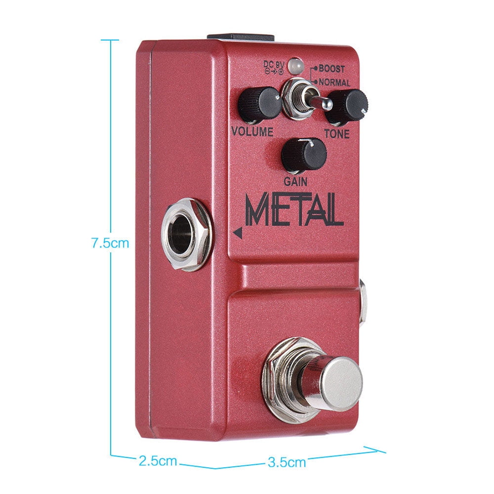 PEPISKY Nano Series Guitar Effect Pedal Heavy Metal Distortion True Bypass Aluminum Alloy Body