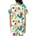 thumbnail image 3 of Kdxio Floral Vintage Print Pajamas Sets for Women Short-Sleeved Pjs with Lounge Shorts Two Piece Sleepwear S-4XL, 3 of 8