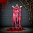 thumbnail image 3 of JJKBVCLO Squelette Effrayant d'Halloween Suspendu Grande Taille pour Fête Extérieur Intérieur, 3 of 3
