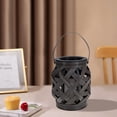 thumbnail image 4 of OUNONA Farol Negro Vintage De Ratán Para Interior Y Exterior, 4 of 7