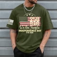 thumbnail image 2 of Yindaity 4th Of July Shirts Men USA Flag 4th July American Red White Blue Star Stripes Patriotic T-Shirt(Green,2XL), 2 of 5