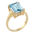 thumbnail image 2 of 18KT Yellow Gold Over Sterling Silver Your Choice of Gemstone Solitaire Ring., 2 of 3