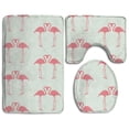 thumbnail image 1 of ABPHQTO Agapornis Flamingo Juego de alfombras de baño de 3 piezas Alfombra de baño Alfombra de contorno y tapa de inodoro ABPHQTO Cont-CHAPPLE-20796, 1 of 2