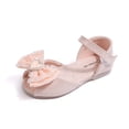 thumbnail image 5 of Girl's Sandals Toddler Kids Mary Jane Flat Shoes Peep Toe Glitter Rhinestone Bowtie Summer Cute Princess Dress Shoes Pink 10 Toddler, 5 of 5