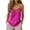 Hot Pink, variant on Womens Cotton Linen Camisole Tops Summer Casual Spaghetti Strap Basic Tees Comfy V Neck Tank Top Thin Sleeveless Cami Shirts