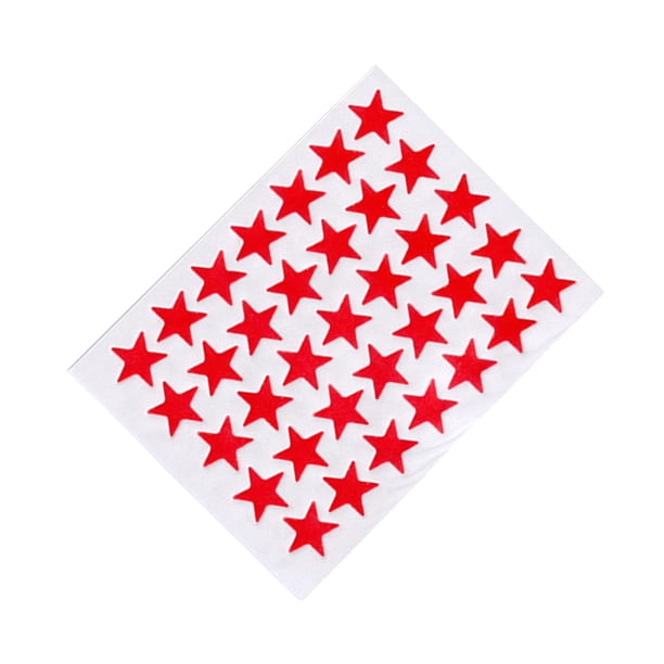 Vogacara 10 hojas de pegatina Flash de premio, estrella de cinco puntas, etiqueta extraíble para elogio de la madre, decoraciones, calcomanías de Juguetes Educativos Rojo Vogacara FN010244-04
