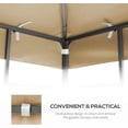 thumbnail image 4 of 10x10Ft Double Tiered Replacement Canopy Grill BBQ Gazebo Roof Top BBQ Tent Shelter Brown, 4 of 5
