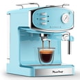 thumbnail image 2 of 12.32×11.02×11.02 Inch Plum Chef 20 Bar Espresso Machine, Steam Wand Frother & Pressure Gauge, Stainless Steel Compact Semi-Automatic Coffee Maker with 54oz Water Tank for Home Office, 2 of 7