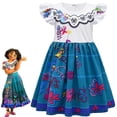 thumbnail image 2 of Encanto Madrigal Ropa de niña Encanto Vestido de carnaval Verano Virgen Niños Princesa Mirabel Vestido de fiesta de cumpleaños Ropa 7T Gao Jinjia LED, 2 of 2