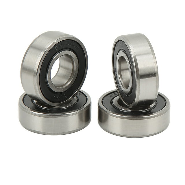 6202-RS Steel Bearing Set, Durable Serving Mini Bike Wheel Bearing Low Vibration Coefficient Impact Resistant Quiet Operation For Mini Bike