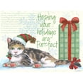 thumbnail image 2 of Phillips, Anita 32x25 White Modern Wood Framed Museum Art Print Titled - Purrfect Holidays II, 2 of 4