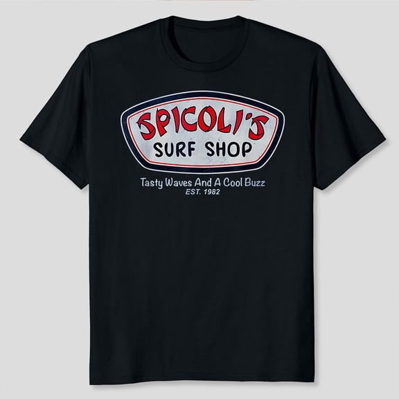 Spicoli shop Surf shop retro vintage 90s summer retro T-Shirt, Men's And Women's Graphic Tee 100% Cotton by TBun, Full Sizes S-5XL