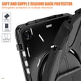 thumbnail image 3 of XYX Case for Samsung Galaxy Tab A9+ 11.0 inch SM-X210/SM-X215/SM-X216 with 360 Degree Rotating, Hand Strap, Shoulder Strap, Black, 3 of 7