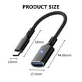 thumbnail image 2 of FIEWESEY USB C to USB Adapter, Type C 3.0 OTG Cable On The Go Type C Male to USB A Female Adapter Compatible with MacBook Pro 2018 2017,Samsung Galaxy S20 S20+ Ultra S8 S9 Note 10 and More - Black, 2 of 7