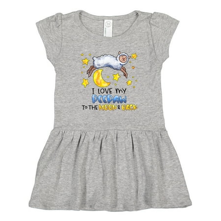 

Inktastic I Love my Peepaw to the Moon and Back Cute Sheep Girls Toddler Dress