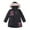 Black, variant on Lindreshi Winter Coats for Toddler Girls and Boys Toddler Kids Children Girls Letter Cute Thick Hooded Zipper Jacket Coat Clothes
