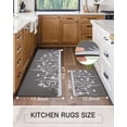thumbnail image 3 of Kitchen Rugs and Mats Cushioned Anti Fatigue, omezin 2 PCS Non Skid Kitchen Runner Rugs, Waterproof Memory Foam Kitchen Floor Mat, Standing Desk Mat for House, Sink, Office, Kitchen (Gray), 3 of 6