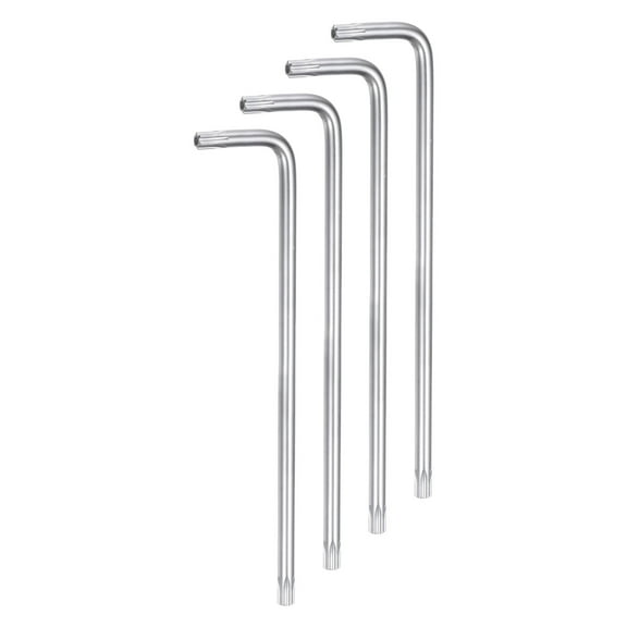 Uxcell 4pcs T27 Tamper Proof Torx Star Key Bit Wrench 4.65" Long Arm L-Shaped 6 Points Wrenches CR-V Hand Tool