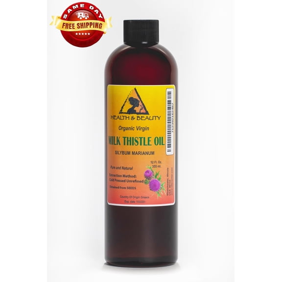 MILK THISTLE SEED OIL UNREFINED ORGANIC VIRGIN COLD PRESSED PURE NATURAL 36 OZ