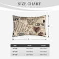 thumbnail image 6 of EasygdpAbstract Coffee Pattern With Letters Polyester Fiber Double-Sided Pillowcase,Super Soft,Comfortable And Luxurious Pillowcase,Not Easy To Break Or Deform- 16"X24", 6 of 9
