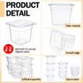 thumbnail image 2 of HLONK 12pcs Clear Food Pans with Lids Salad Bar Containers Plastic Pan Salad Bar Containers Commercial Food Storage Transparent Hotel Pans for Vegetables Fruits Beans Corns 2.5‘‘ 4‘‘ 6‘‘, 2 of 4
