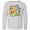 AC-Heather Grey, variant on Inktastic My Great Grandma Loves Me Cute Sloth and Baby Long Sleeve Youth T-Shirt