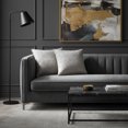 thumbnail image 7 of MICHAEL AMINI Alderon 20x20" Square Velvet Accent Pillow in Pewter in Set of 2, 7 of 7