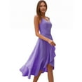 thumbnail image 6 of UoCefik V Neck Formal Wedding Guest Bridesmaid Dresses for Women 2025 Ruffle Sleeves for Cocktail Graduation Modest Dress Purple L, 6 of 8