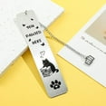 thumbnail image 3 of 2PCS Cat Bookmarks, Cat Gifts for Women, Kitten Stainless Steel Book Marker, Funny Book Mark Cute Book Lover Gifts Thanksgiving Day Birthday Gifts for Women Men Teachers Friends (2pcs I), 3 of 12
