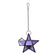 thumbnail image 5 of Candelabro colgante de hierro con forma de estrella de cristal con relieve de colores de estilo europeo, 5 of 5