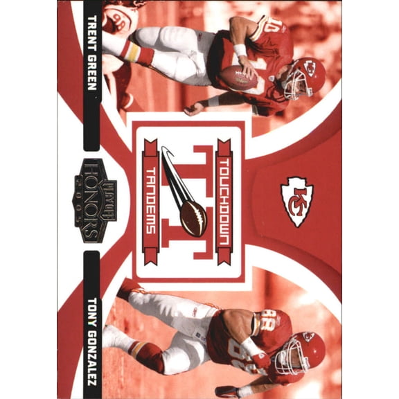 2005 Playoff Honors Touchdown Tandems #TT12 Trent Green Tony Gonzalez NFL Football Trading Card