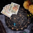 thumbnail image 5 of Hand Pendulum Board Set Wooden Witch Altar Board Carved Board Dowsing Metaphysical Message Witchcraft Wiccan Altar Supplies Spiritual Power for Divination Wicca Meditation 7.87Inch, 5 of 9