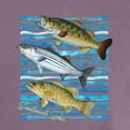 thumbnail image 2 of Wild Bobby, Largemouth Striped Smallmouth Big Bass Fish, Fishing, Front and Back Garment-Dyed Short Sleeve Tees, Rosewood, Large, 2 of 3
