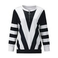 thumbnail image 1 of Ketyyh-chn99 Chemises pour Femmes Mode Blouse Ample Manches Longues Col Rond Tunique Ligne A Blouse Blanc,2TG, 1 of 4