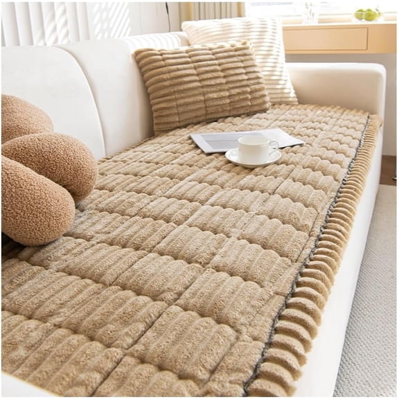 Couch Cover, Plush Chenille Sofa Cover Quilted, Machine-Washable, Non-Slip, Washable Sofa Cover Pet Protectors, Pets Couch Covers for Sofa Non Slip