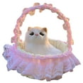 thumbnail image 4 of Poupée Chat Jouet Adorable : Poupée Animal Simulation Chaton Réaliste avec Panier, 4 of 7