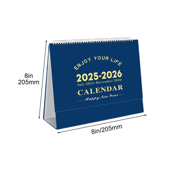 2025.7-2026.12 Monthly Desk Calendar - 18-Month Elegant Office Gift (English Edition)